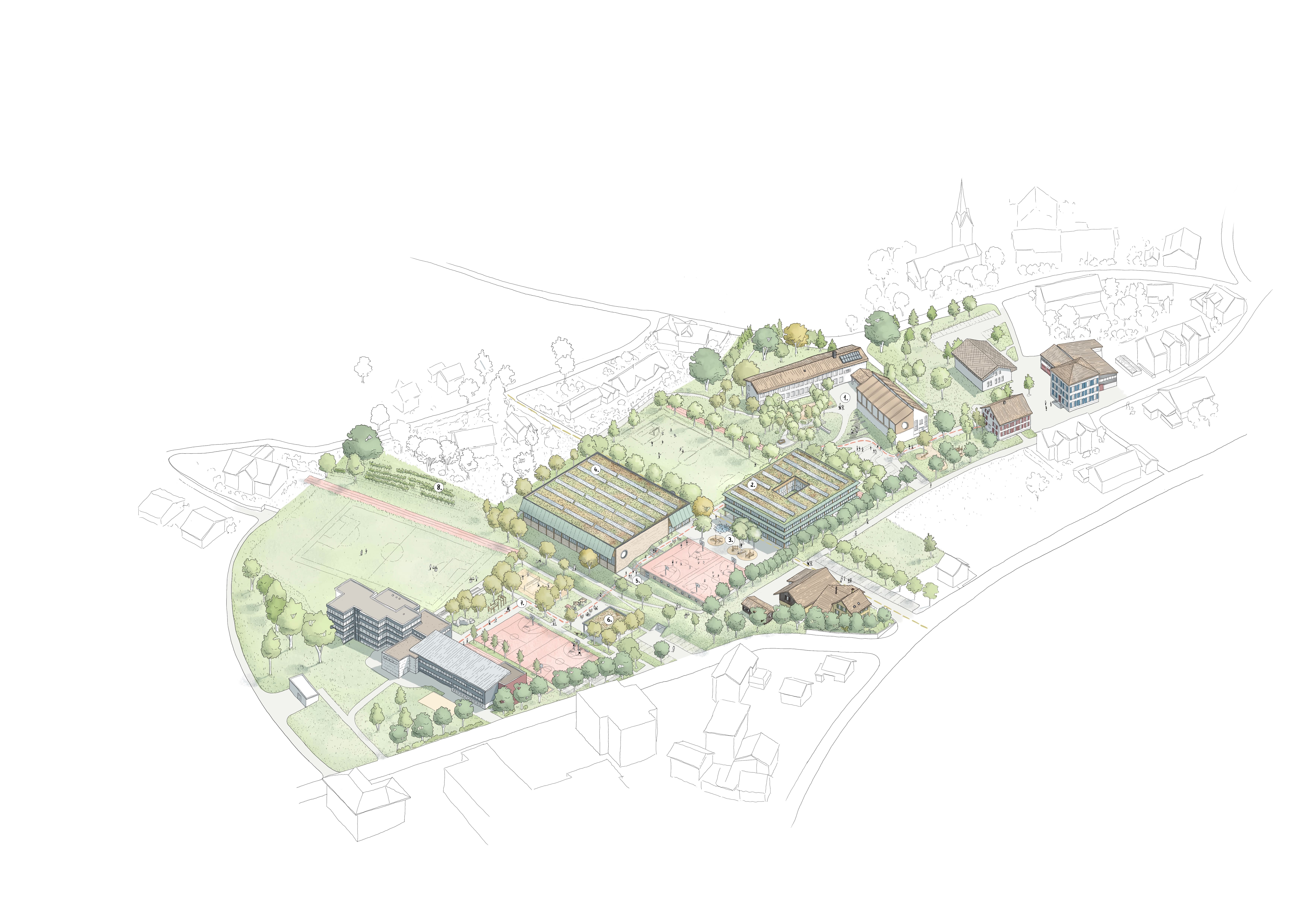 Un complexe scolaire à Bubikon